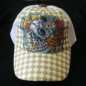 Ed Hardy rhinestone skull cap
